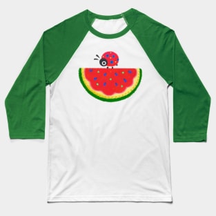 watermelon and ladybug Baseball T-Shirt